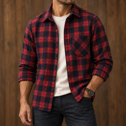 Buffalo Check Button-Up Shirt