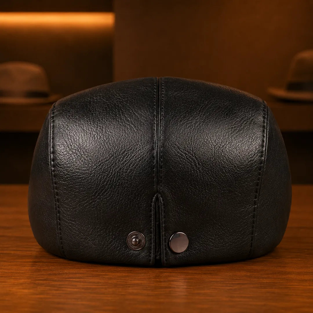 Classic Leather Flat Cap