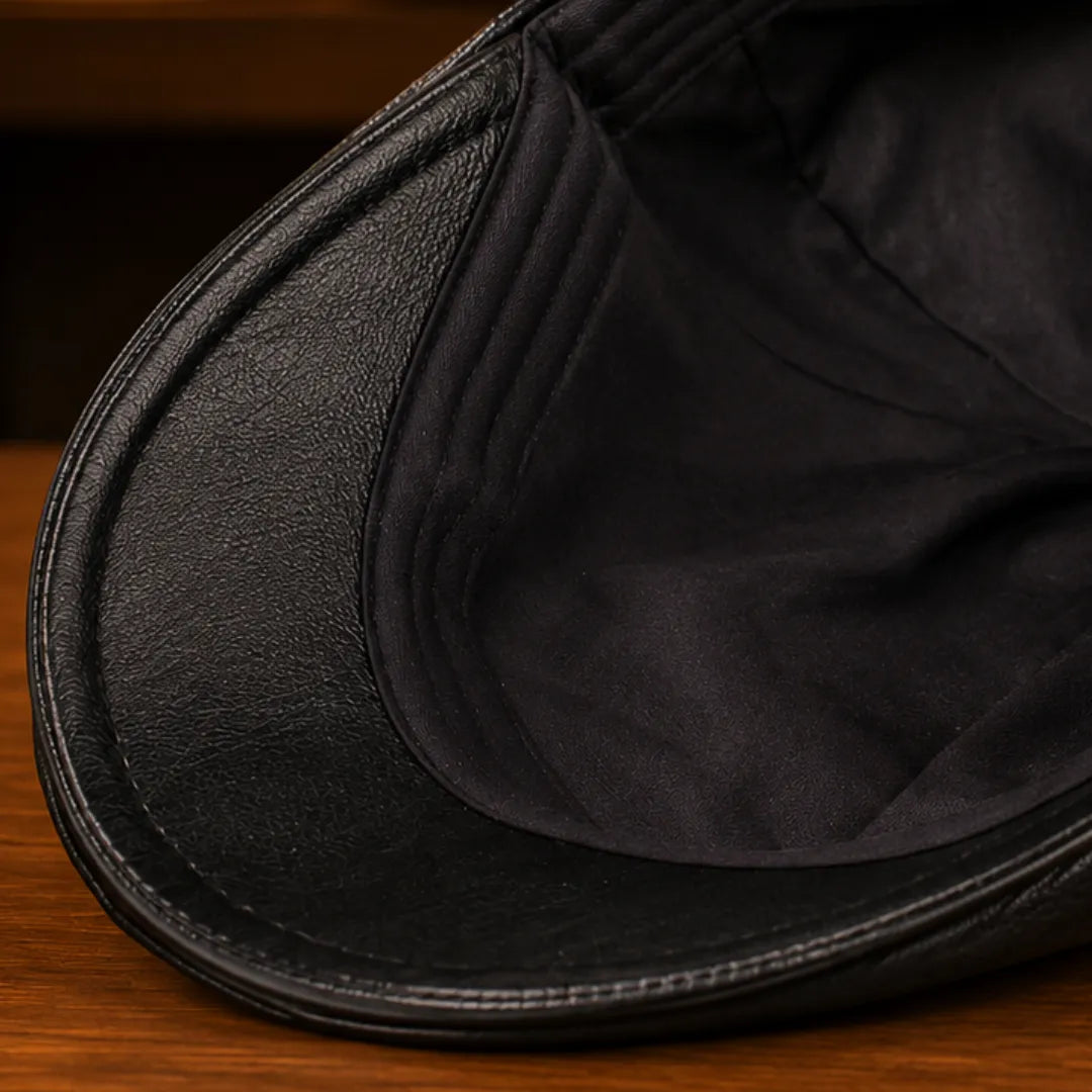 Classic Leather Flat Cap