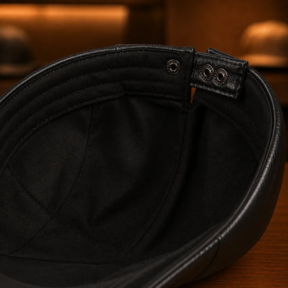 Classic Leather Flat Cap