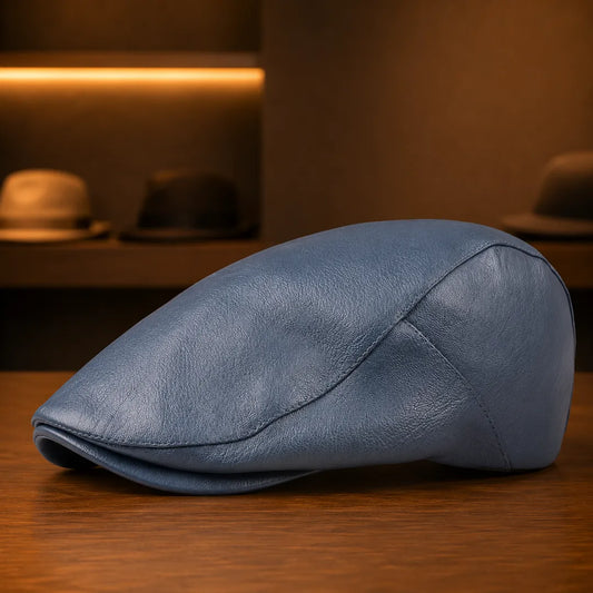 Classic Leather Flat Cap