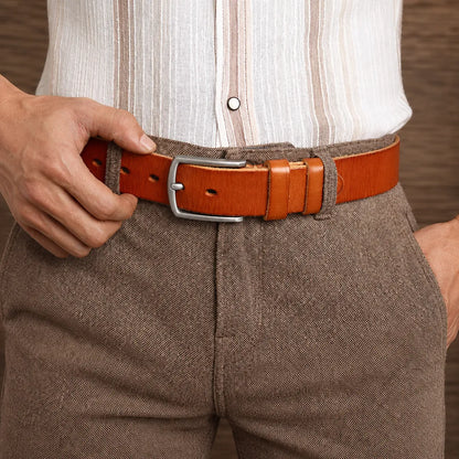 Classic Leather Pin Belt