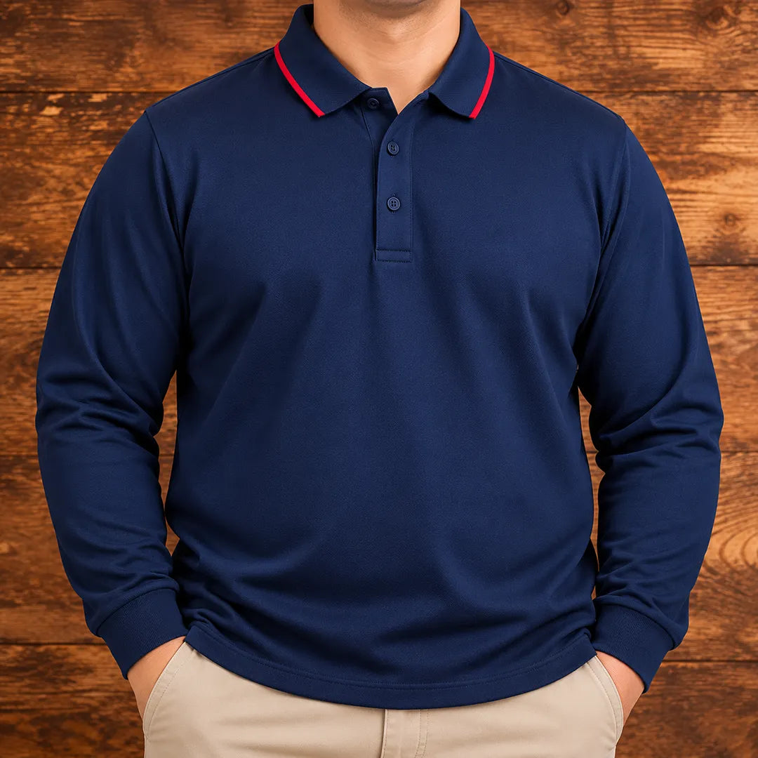 Classic Long Sleeve Polo Shirt