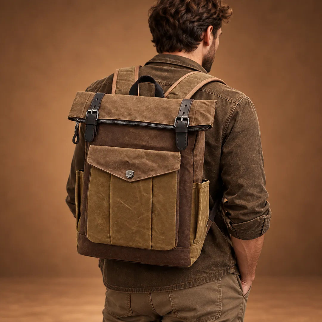 Classic Roomy Roll-Top Backpack