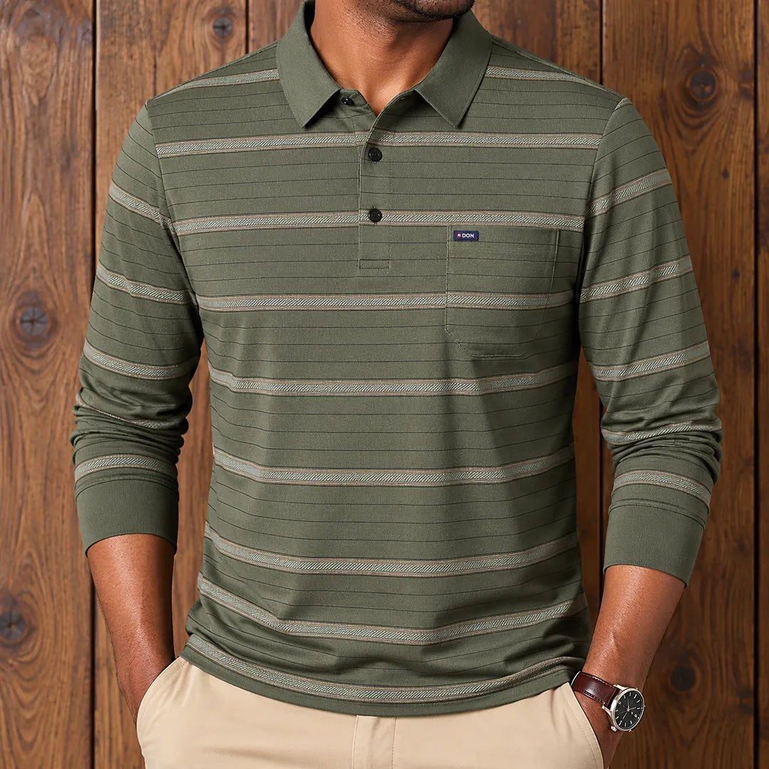 Classic Striped Polo Shirt