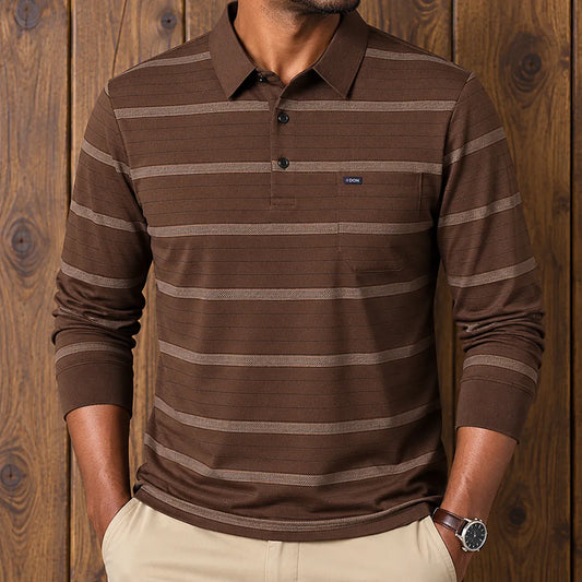 Classic Striped Polo Shirt