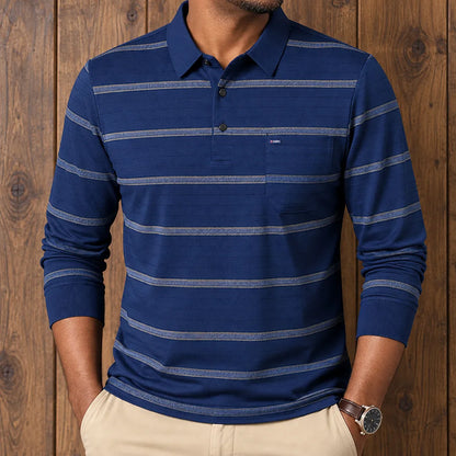 Classic Striped Polo Shirt