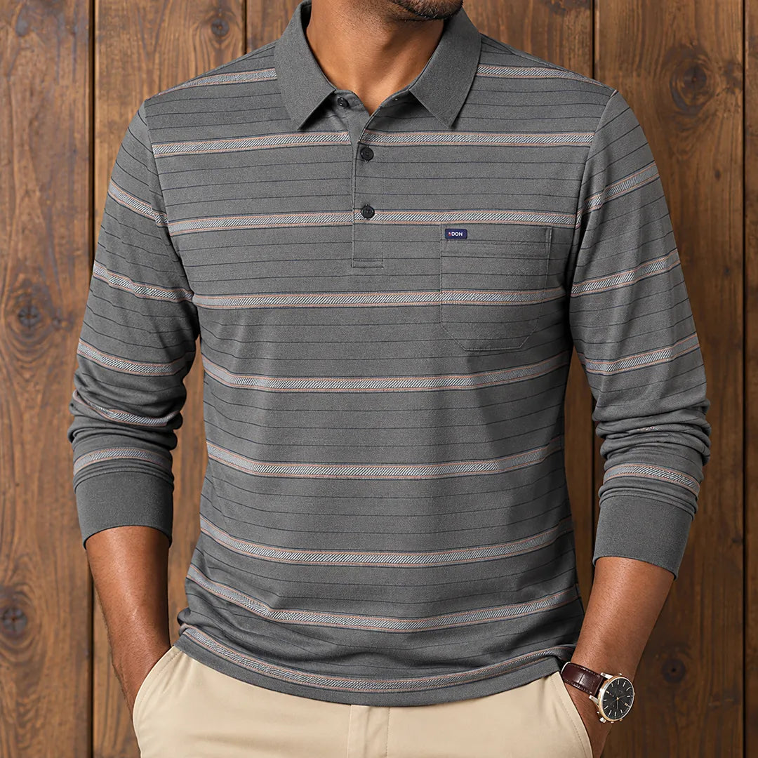 Classic Striped Polo Shirt