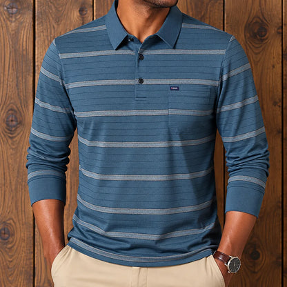 Classic Striped Polo Shirt