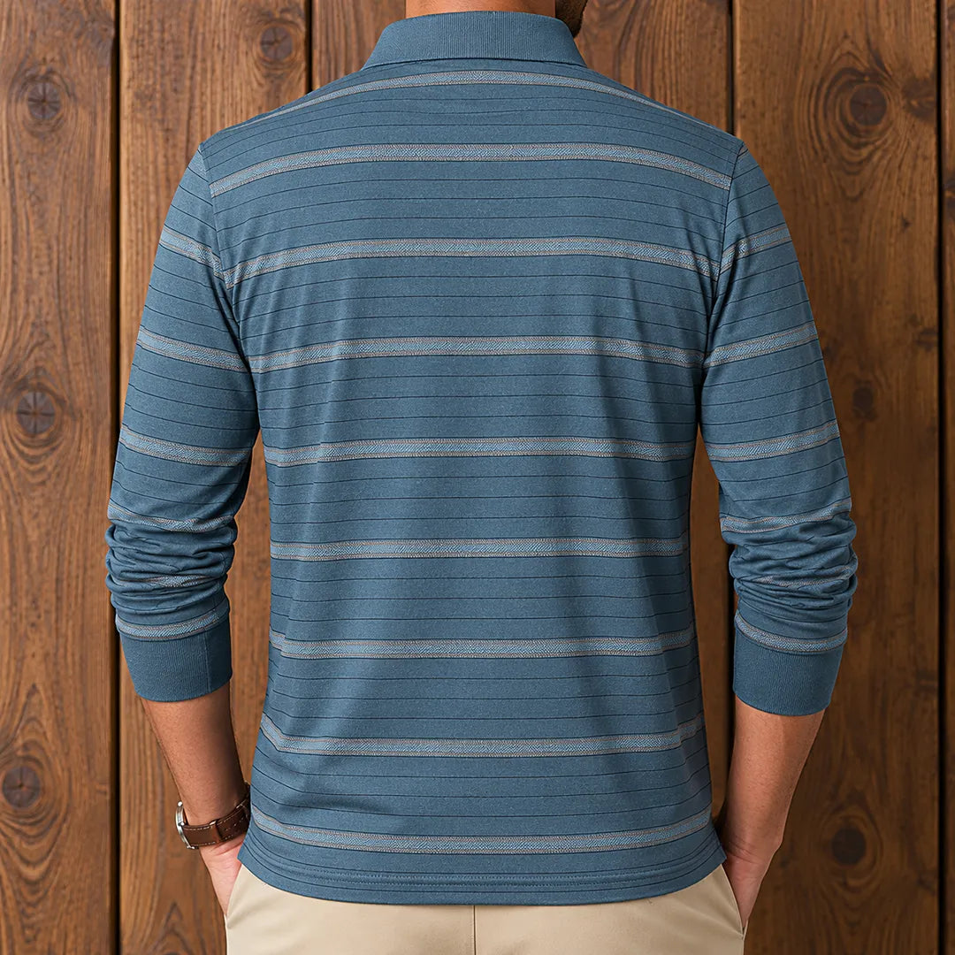 Classic Striped Polo Shirt