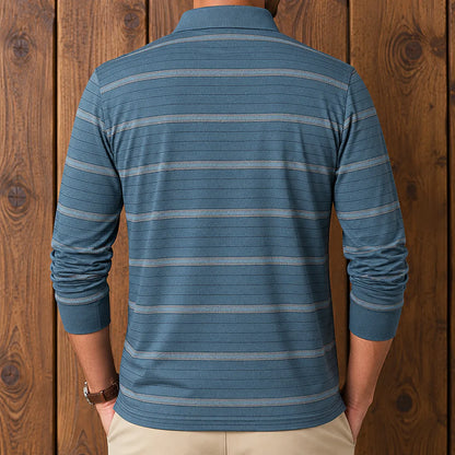 Classic Striped Polo Shirt