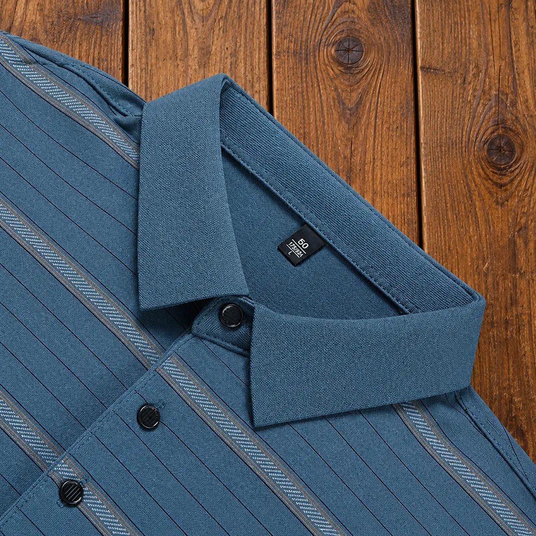 Classic Striped Polo Shirt