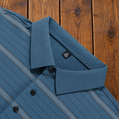 Classic Striped Polo Shirt