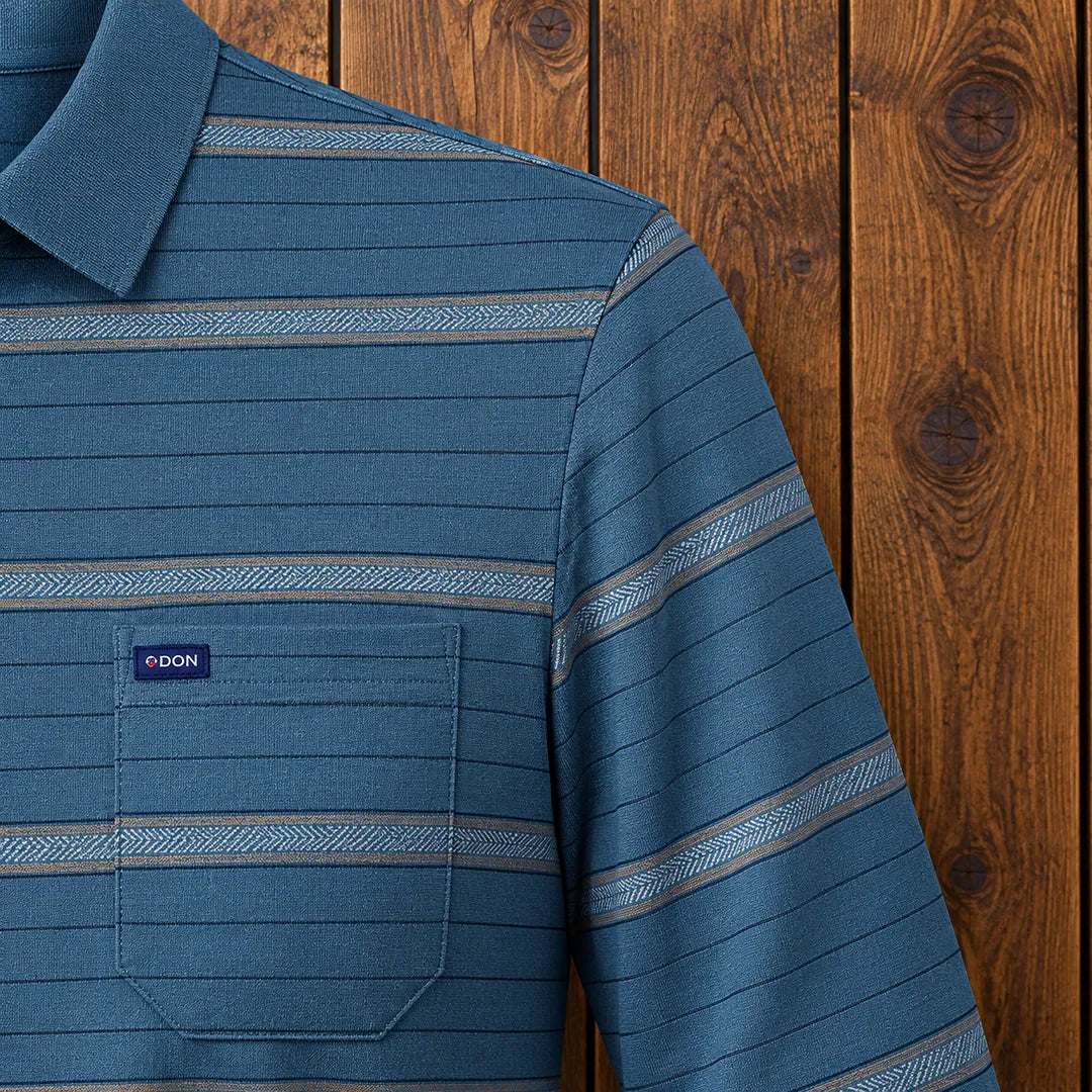 Classic Striped Polo Shirt