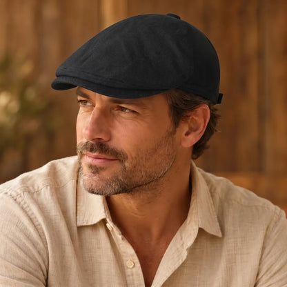 Classic Textured Flat Cap