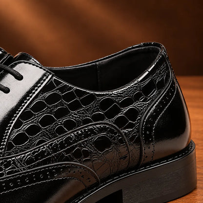 Classic Textured Lace-Up Shoes