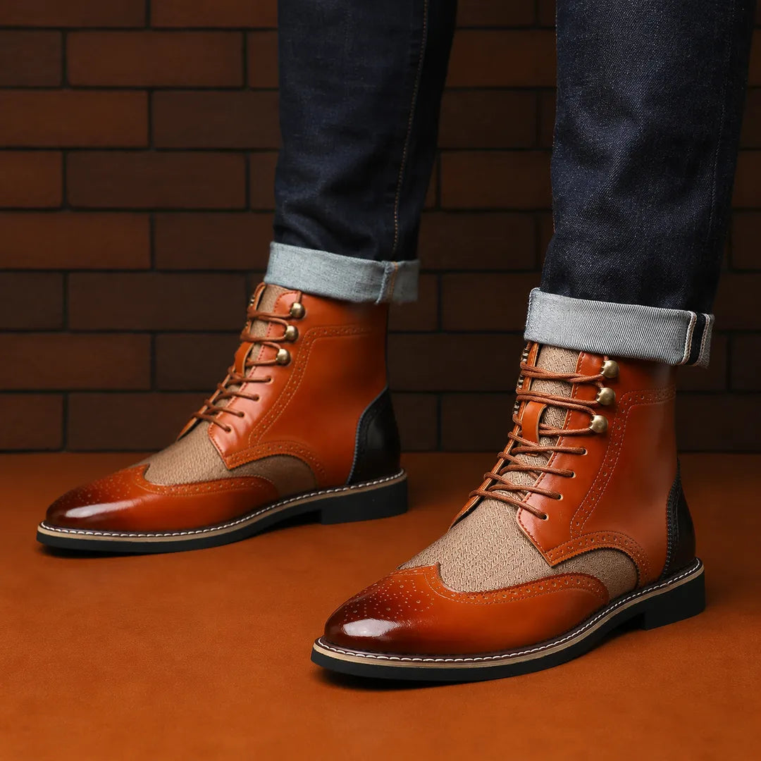 Classic Wingtip Brogue Boots