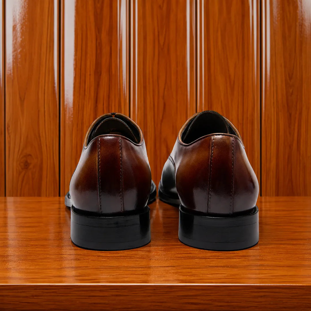 Colorblock Leather Oxford Shoes