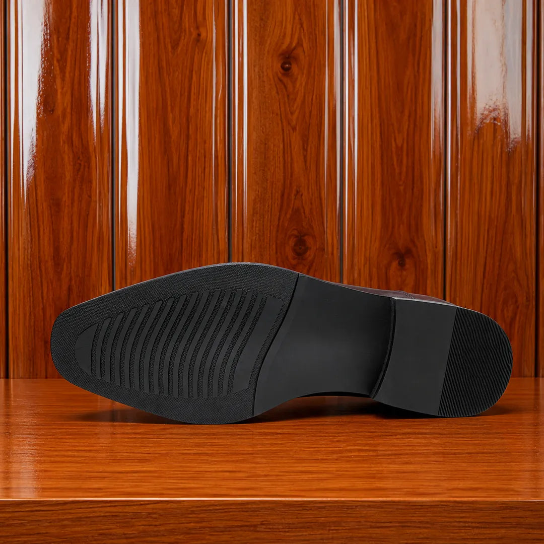 Colorblock Leather Oxford Shoes