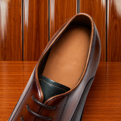 Colorblock Leather Oxford Shoes