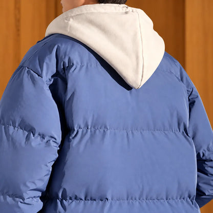 Contrast Hood Puffer Jacket