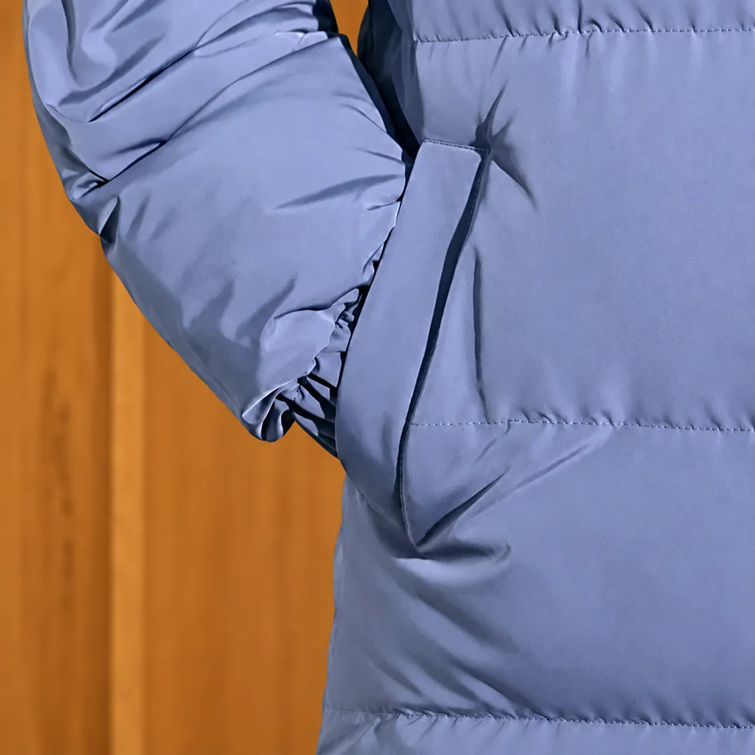 Contrast Hood Puffer Jacket