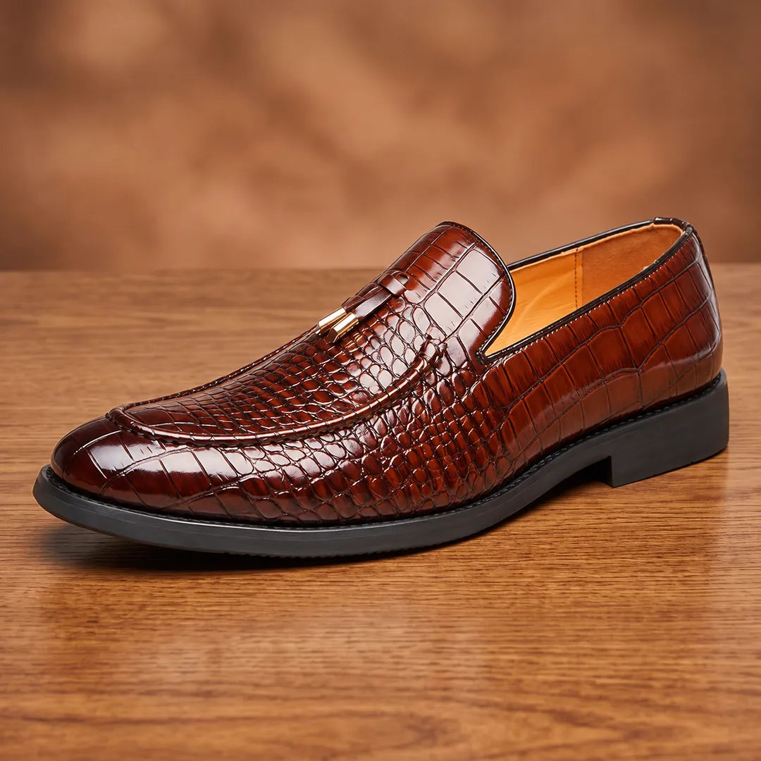 Embossed Dress Loafers