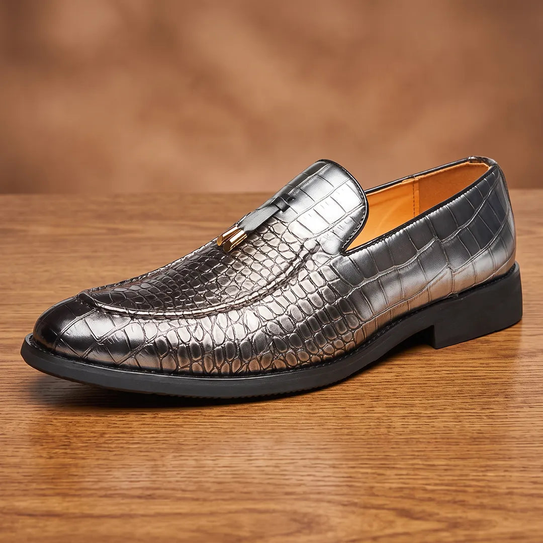 Embossed Dress Loafers
