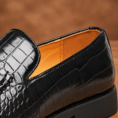 Embossed Dress Loafers