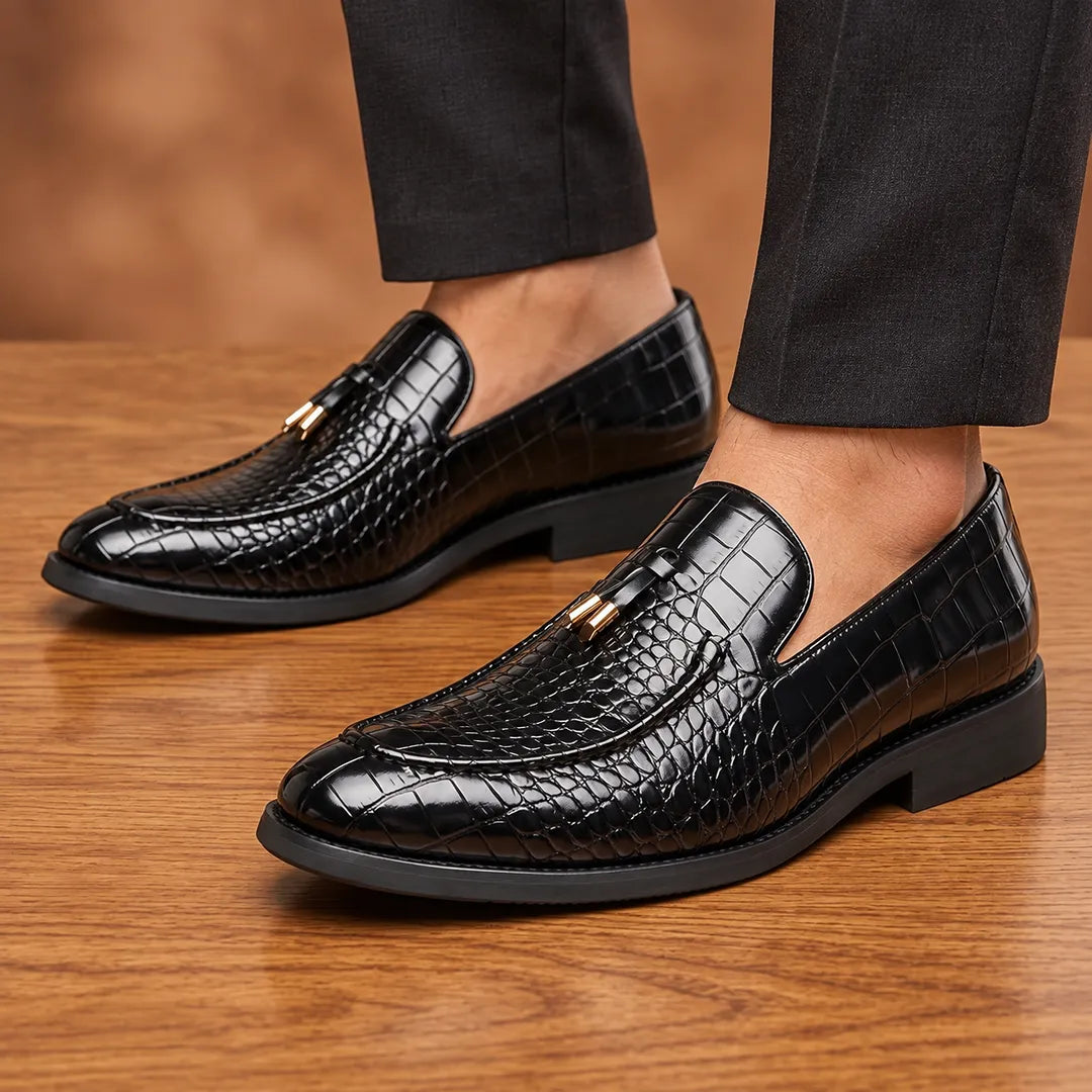 Embossed Dress Loafers