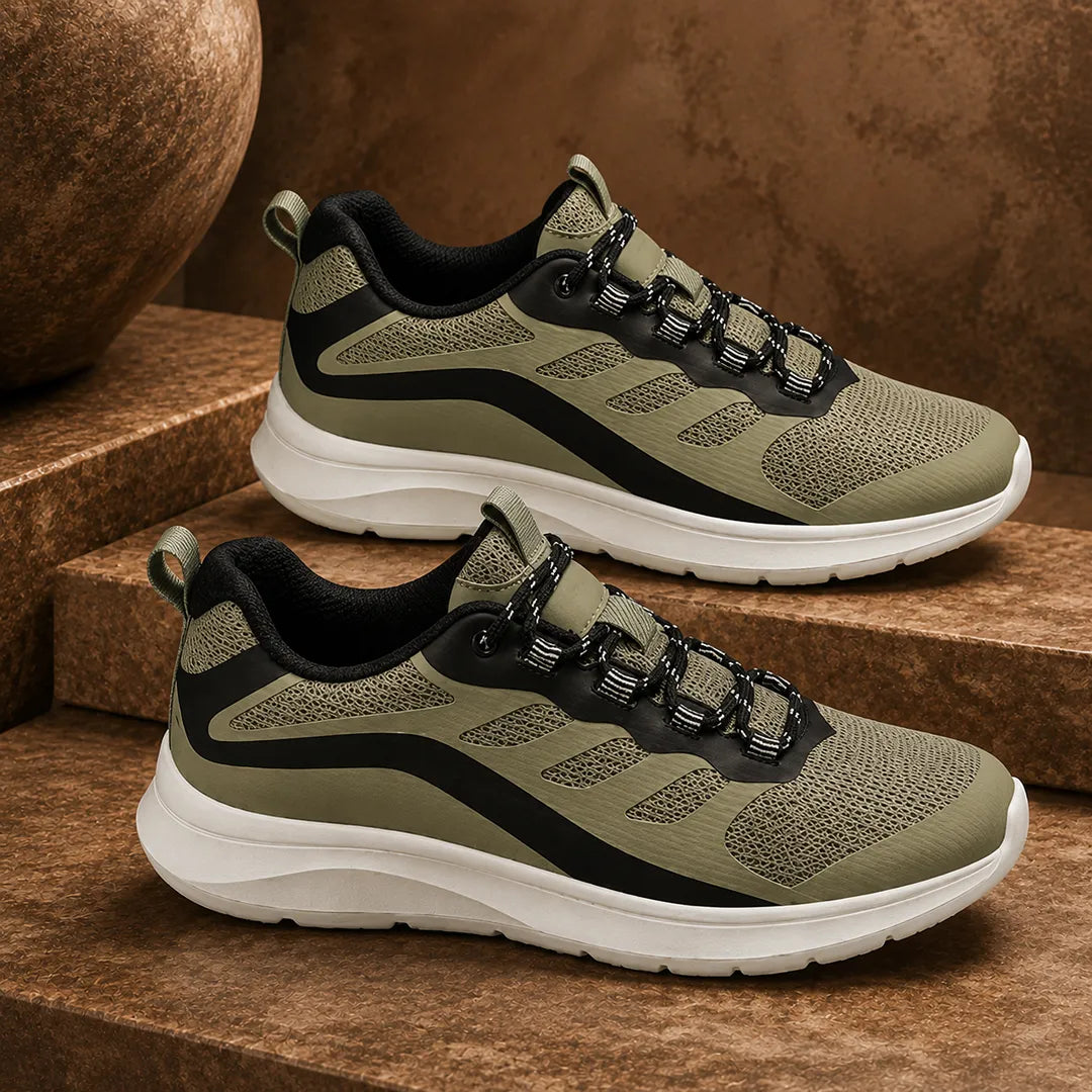 Flexible Lace-Up Sneakers