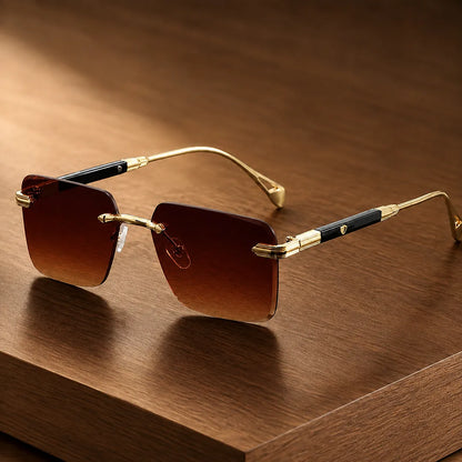 Geometric Rimless Sunglasses