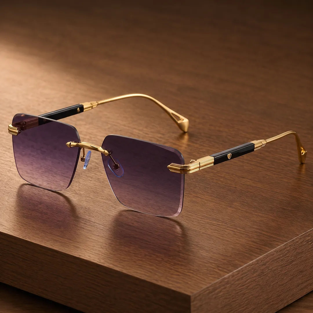 Geometric Rimless Sunglasses