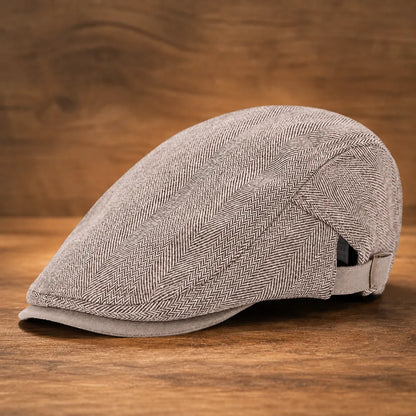 Herringbone Flat Cap