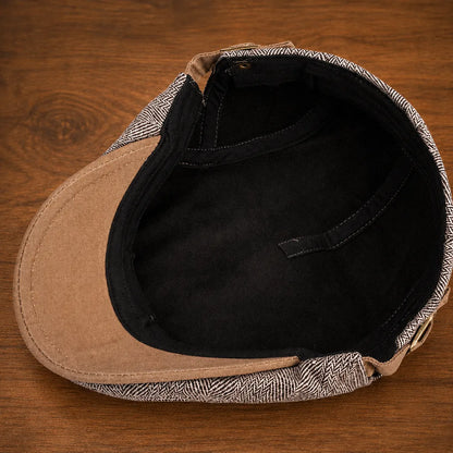 Herringbone Flat Cap