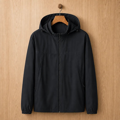 Hooded Front-Zip Jacket