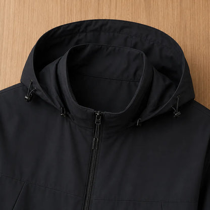 Hooded Front-Zip Jacket