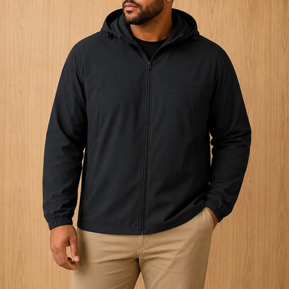 Hooded Front-Zip Jacket