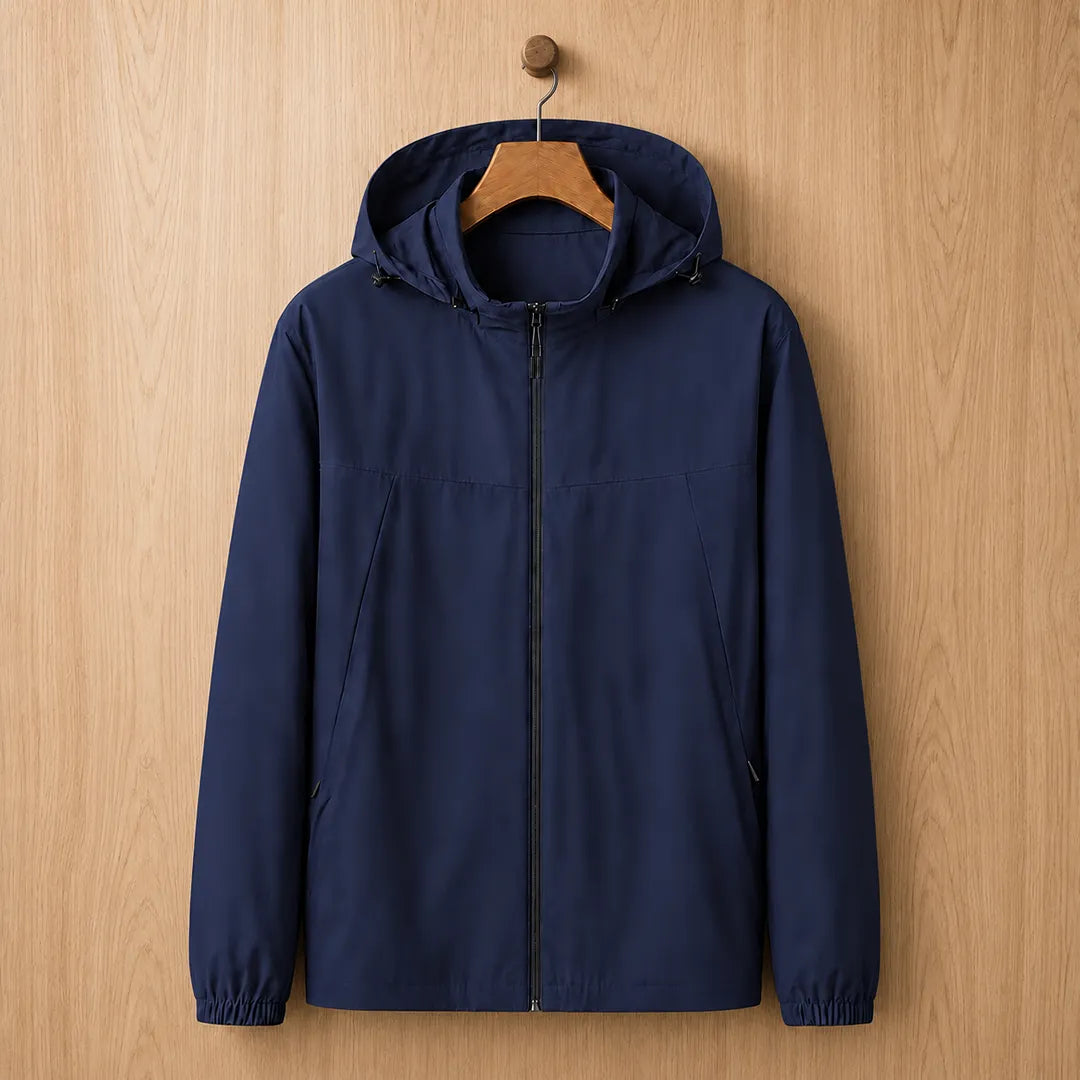 Hooded Front-Zip Jacket