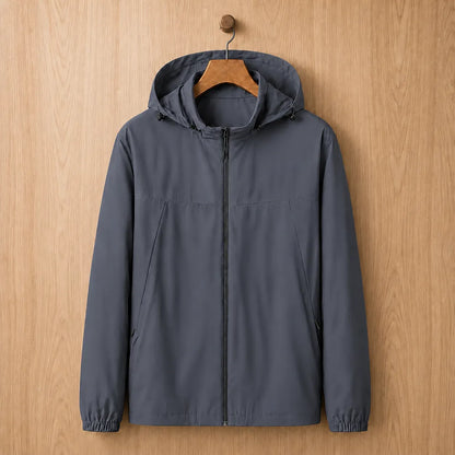 Hooded Front-Zip Jacket