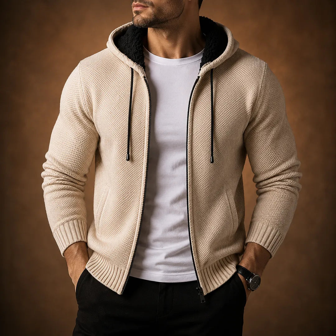 Hooded Zip Cardigan