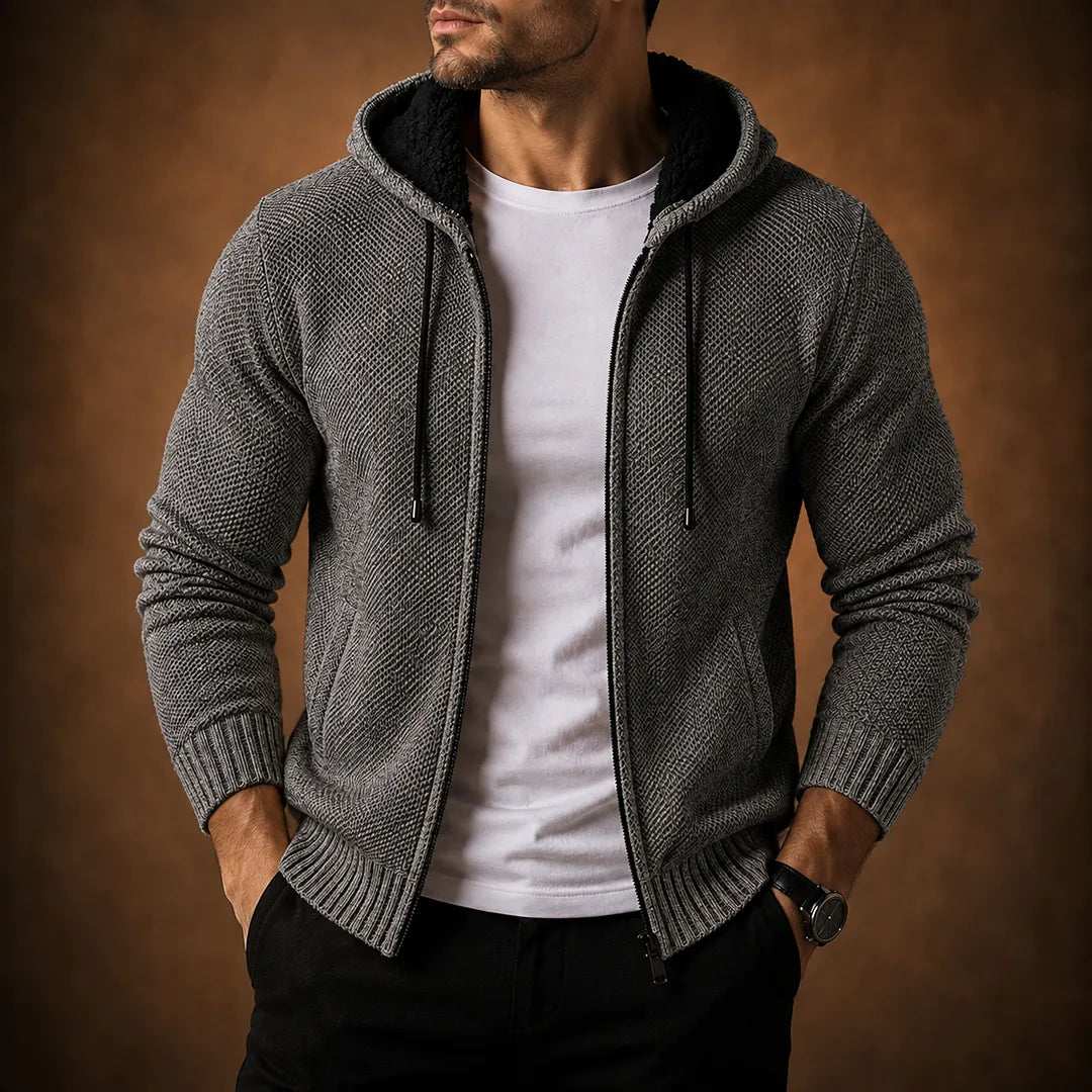 Hooded Zip Cardigan