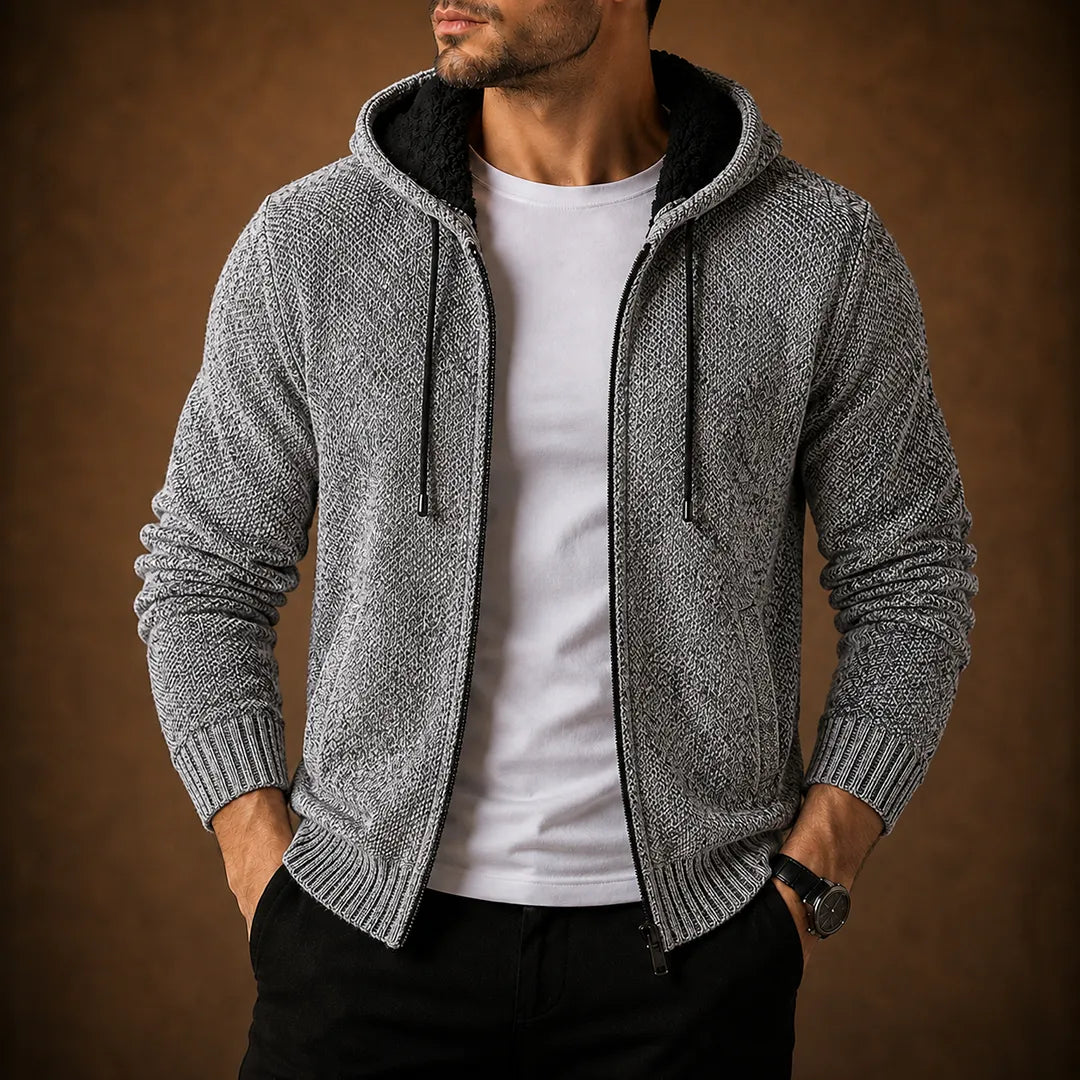 Hooded Zip Cardigan