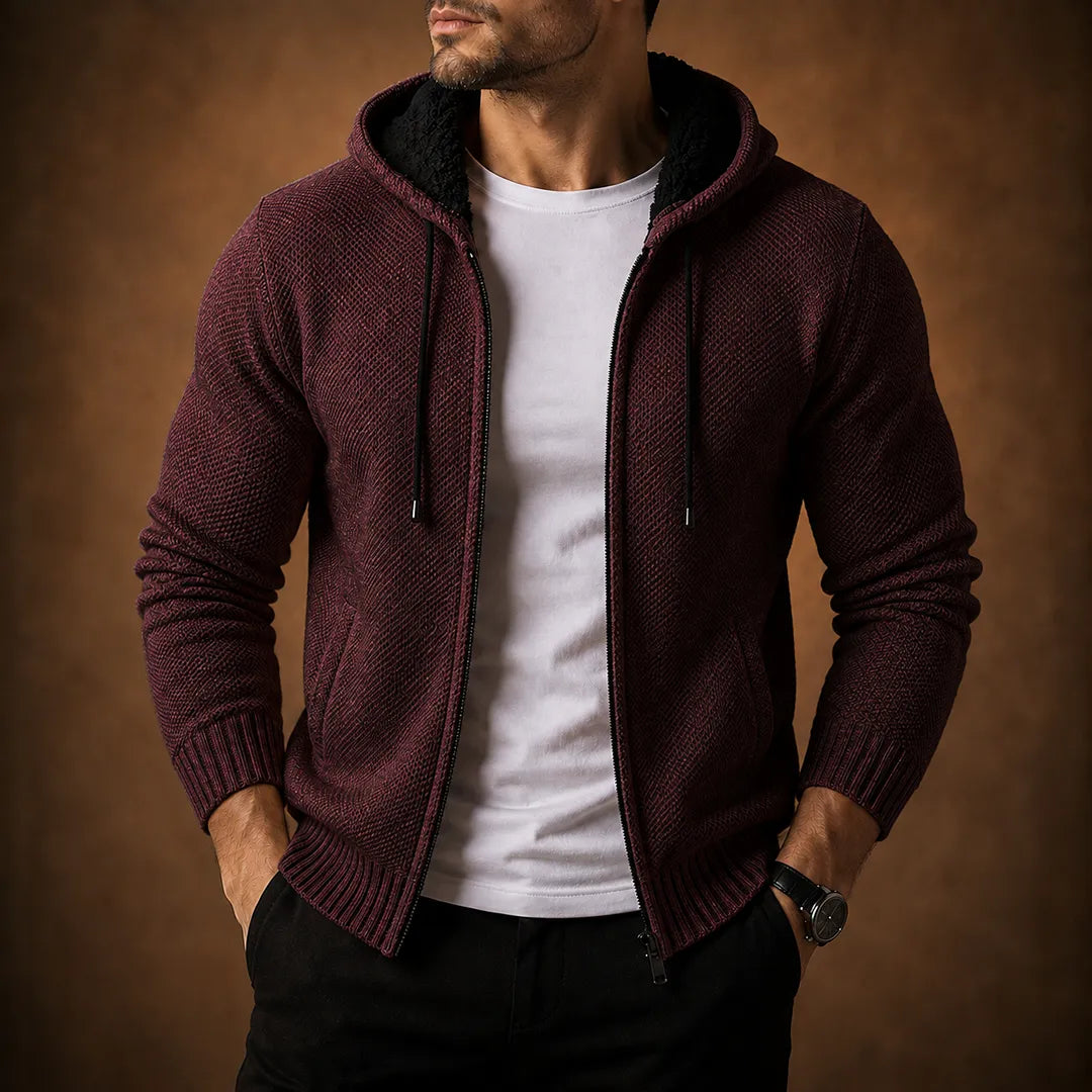 Hooded Zip Cardigan