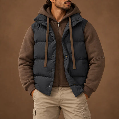 Layered Hooded Puffer Jacket