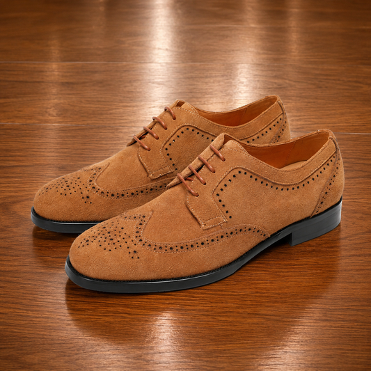 Suede Wingtip Oxford Shoes