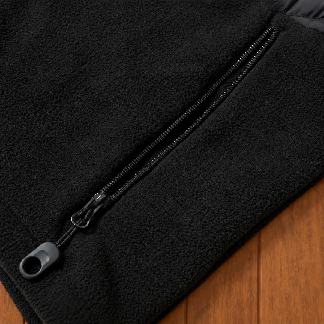 Mixed-Panel Hooded Jacket