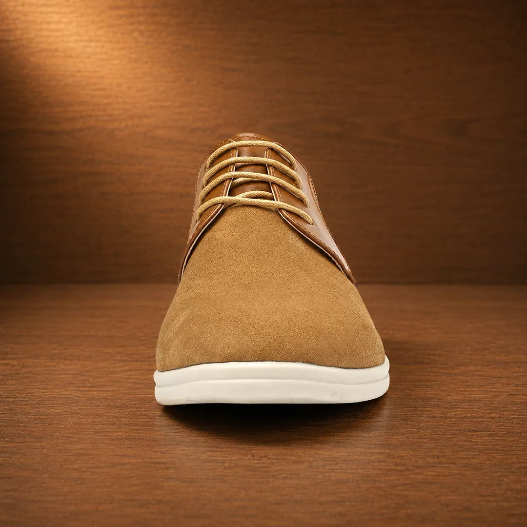 Mixed-Texture Derby Shoes