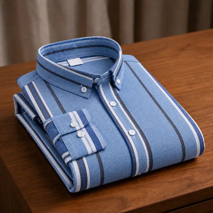 Multi-Stripe Button-Down Shirt
