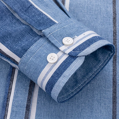Multi-Stripe Button-Down Shirt